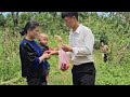 The first time the mute mother was fed, because the kind man loved her