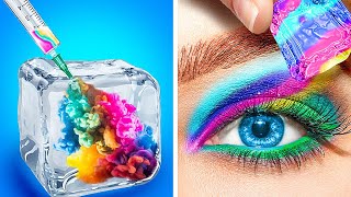 COLORFUL BEAUTY HACKS || Creative And Funny Girly Hacks and Ideas by 123 GO! GENIUS