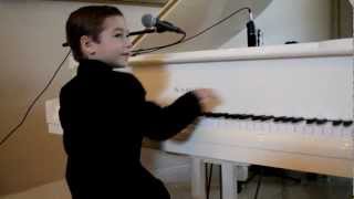 Brandon Goldberg (6 years old) plays \