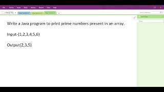 Write a Java program to print prime numbers present in an array || Array coding problem