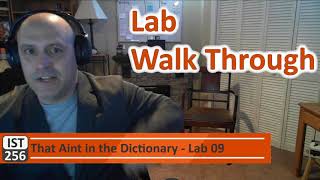 IST256 Learn Python Lab 09 Walk Through