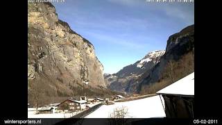 Jungfrau Region Stechelberg webcam time lapse 2010-2011