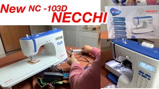 How to use the new Necchi sewing machine NC-103D || unboxing my new sewing machine with me.