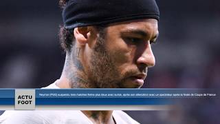 Neymar (PSG) prend trois matches ferme pour sa claque