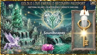 Gold Love Emerald Recovery Passport I Open Doors I Soundscapes I Emotional Balance I Calmness