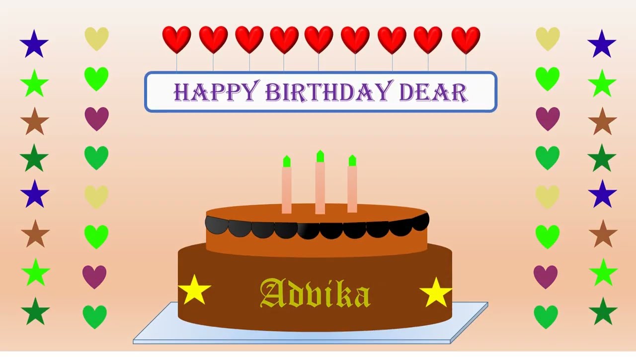 Happy Birthday Advika Youtube