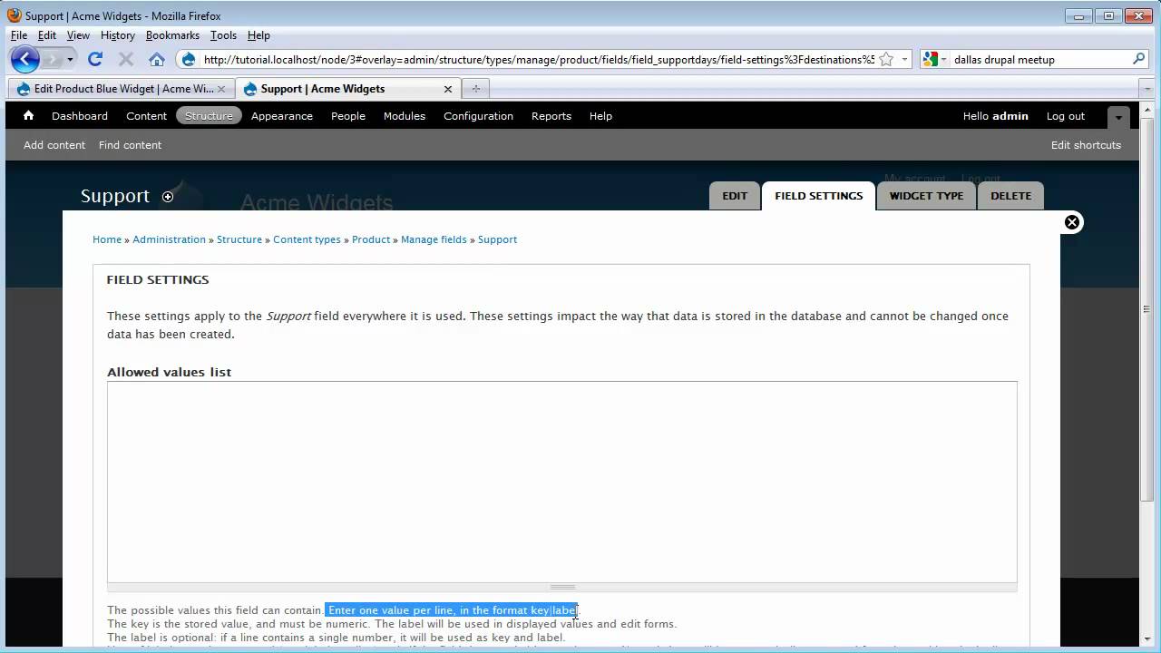 Drupal Tutorial List Fields Youtube
