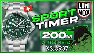 Brand New Green Sunburst Colorway! | Luminox Sport Timer 200m Swiss made Automatic XS.0937