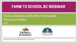 F2SBC Webinar: F2S in the Curriculum