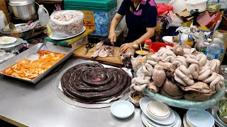 A 40-year-old ampong sundae artisan! Gangwon-do Ajumma / Seomun Market / Sundae / korean street food