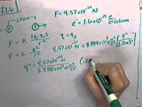 Using Coulomb's Law to find the number of electrons present (YF 21.6) Using Coulomb's Law to find the number of electrons present (YF 21.6)
