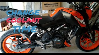 KTM Duke200 coolant replacement