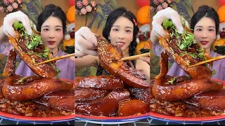 【ASMR】【MUKBANG】紅燒肉 GIANT PORK BELLY | KWAI EATING SHOW | CHINESE MUKBANG | 食べ丨吃播 EAT FOOD YUMMY