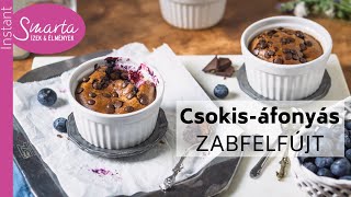 Csokis-áfonyás zabkásafelfújt reggelire