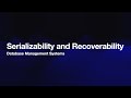 Serializability and Recoverability