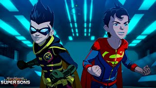 Superboy \u0026 Robin Fight The Justice League | Batman and Superman: Battle Of The Super Sons