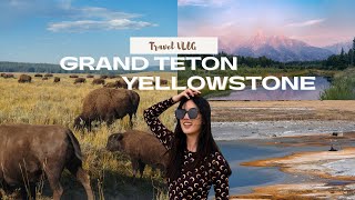 travel vlog // 黄石yellowstone \u0026 大提顿grand teton // 六天五晚行程全攻略记录 // 看动物雪山打卡必拍照景点 // 国家公园自驾游cinematic 4k