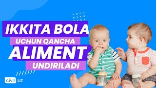 Ikkita bolaga qancha aliment to'lanadi?