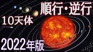 【2022年版】1年間がひと目でわかる!! 10天体 順行・逆行 の全容決定版!