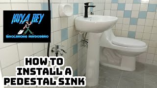 HOW TO INSTALL A PEDESTAL SINK #pedestal #bathroomsink #toiletrepair #ptrap