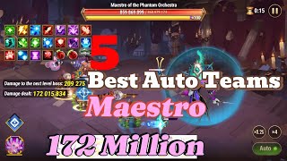 5 Best Auto Teams for Maestro The Phantom Orchestra | Hero Wars: Dominion Era