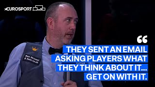 Snooker WCH Sheffield  Mark Williams talks about his controversial break | Eurosport Snooker