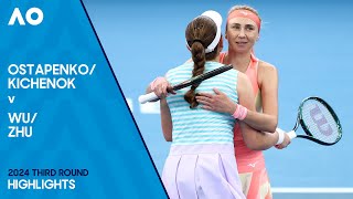 Kichenok/Ostapenko v Zhu/Wu Highlights | Australian Open 2024 Third Round