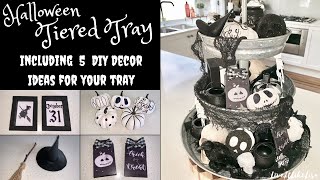 HALLOWEEN TIERED TRAY | PLUS 5 HALLOWEEN TIERED TRAY DIY DECOR IDEAS