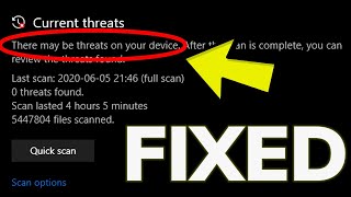 Fix: Windows Defender "There may be threats on your device" loop
