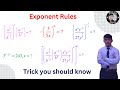 Exponent Rules | Zero Exponents | Negative Exponents | Exponents with the Same Base | The Easy Way!