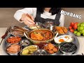 집밥 먹방 :) 등갈비김치찜, 굴비구이, 짬뽕만두, 허니순살치킨, 진미채, 호박전, 후식은 딸기와 샤인머스켓.