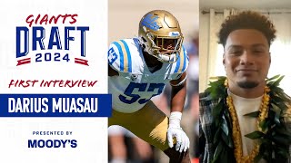 Darius Muasau FIRST Interview as a Giant | Giants Draft