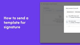 Signeasy: How to send a template for signature