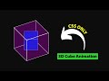 3D Cube Animation Using HTML And CSS Only | Rotating 3D Cube Animation | ProgrammingTT