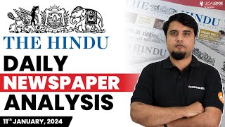 The HINDU for CLAT 2025 (11th January) | Current Affairs for CLAT | Daily Newspaper Analysis