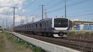 常磐線　E531系K454編成　550M　普通 土浦 行　岩間～友部　通過　2018.04.08