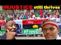 The free nnamdi kanu's protest turns chaotic as Nigerian police shoots....