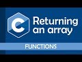 How to return an array from a function