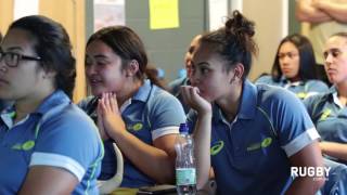 Wallaroos celebrate Gold Medal anniversary with Sharni Williams and Shannon Parry