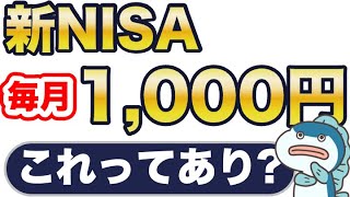 新NISA、毎月1,000円投資でも意味あるの？