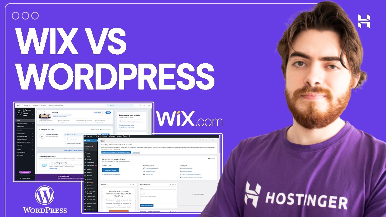 Wix Vs WordPress ⭐(2024) Hostinger Brasil - YouTube