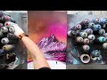 calming mountains spray paint art by skech