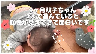 9ヶ月双子　一緒に遊んでいるといろいろあるよ🌱