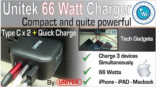 A great USB Dual Type C Charger plus Quick Charge 3.0 - Macbook, Iphone and iPad - by Unitek