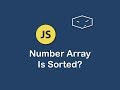 number array is sorted in javascript
