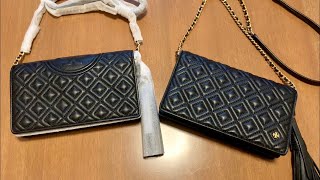 Tory Burch Fleming Flat Wallet Crossbody Black♥トリーバーチ フレミング フラット ウォレット クロスボディ♥