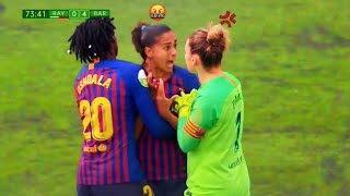 Crazy Fights & Furious Red cards in Women's Football #1