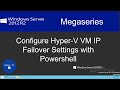 Configure VM Failover IP settings with Powershell on Windows Server 2012 R2