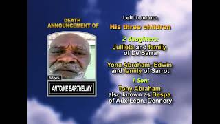 Antoine Barthelmy ~ Medium Obituary