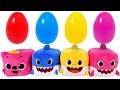 Sing along with Shark family~! Pinkfong Cube Shark family music dolls - PinkyPopTOY
